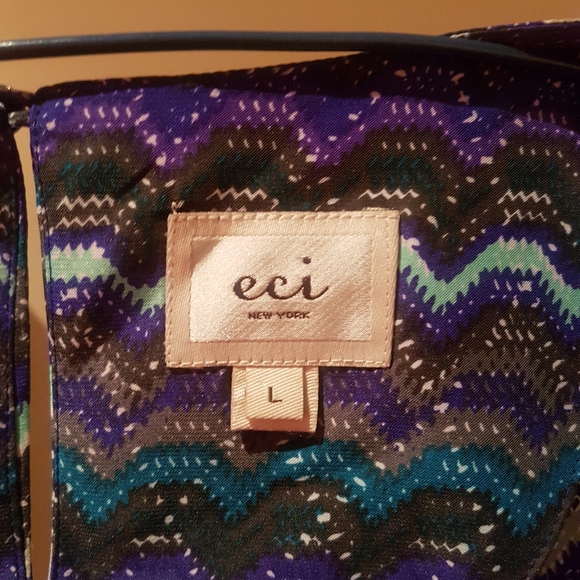 Blue  open sleeve top - Picture 3 of 4